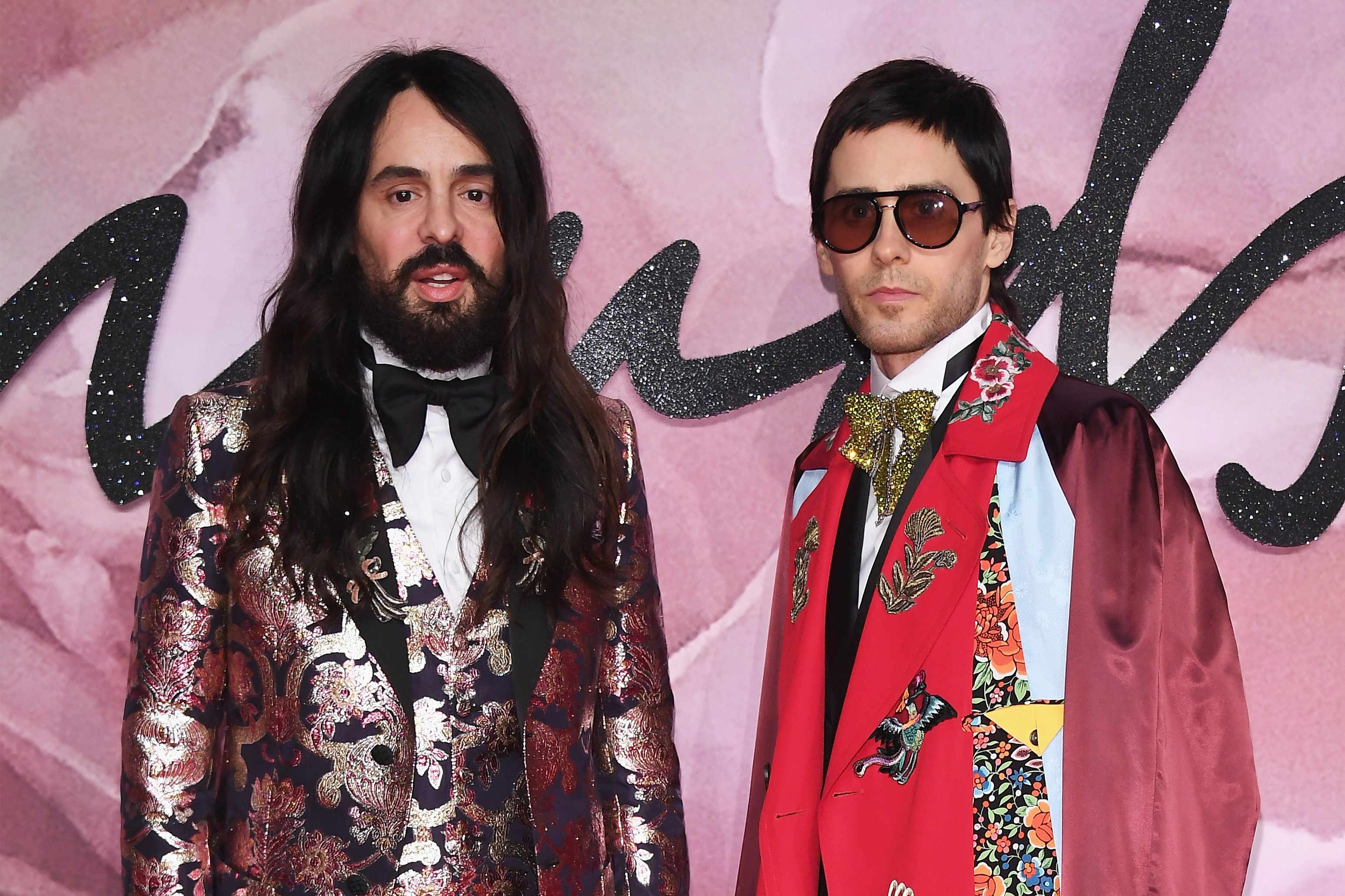 Alessandro Michele (right) for Gucci with Jared Leto. Winner of International Accessories