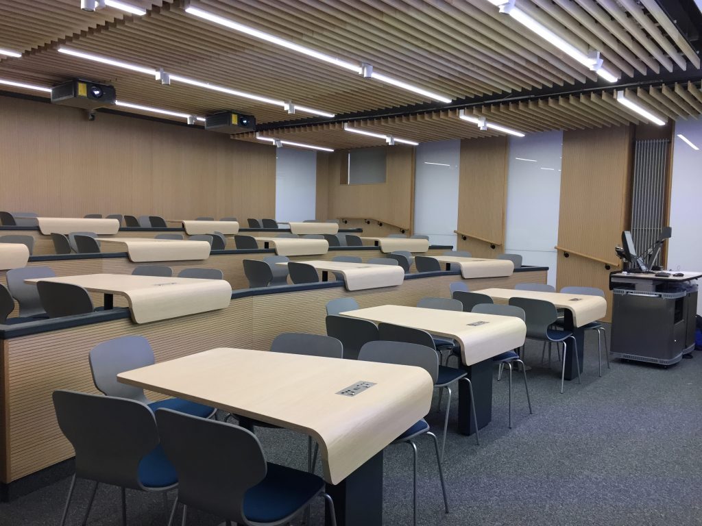 Lecture room with group work layout