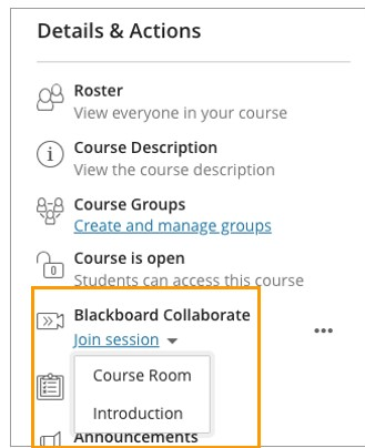 join a session in Blackboard collaborate