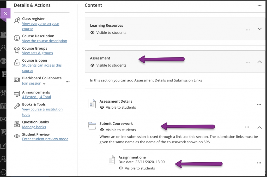 submitting an assignment in blackboard