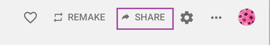 share button on padlet