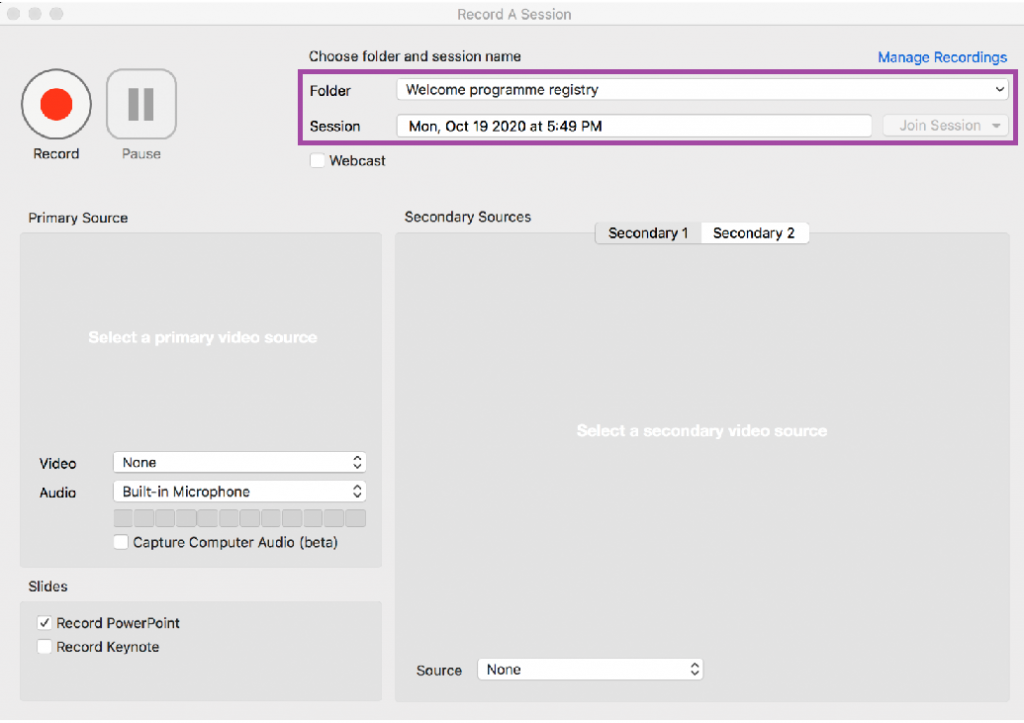 step one webcasting