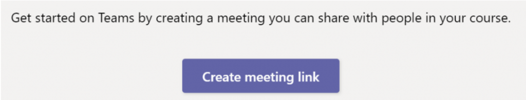 Create Meeting Link