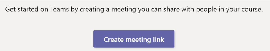 Create Meeting link