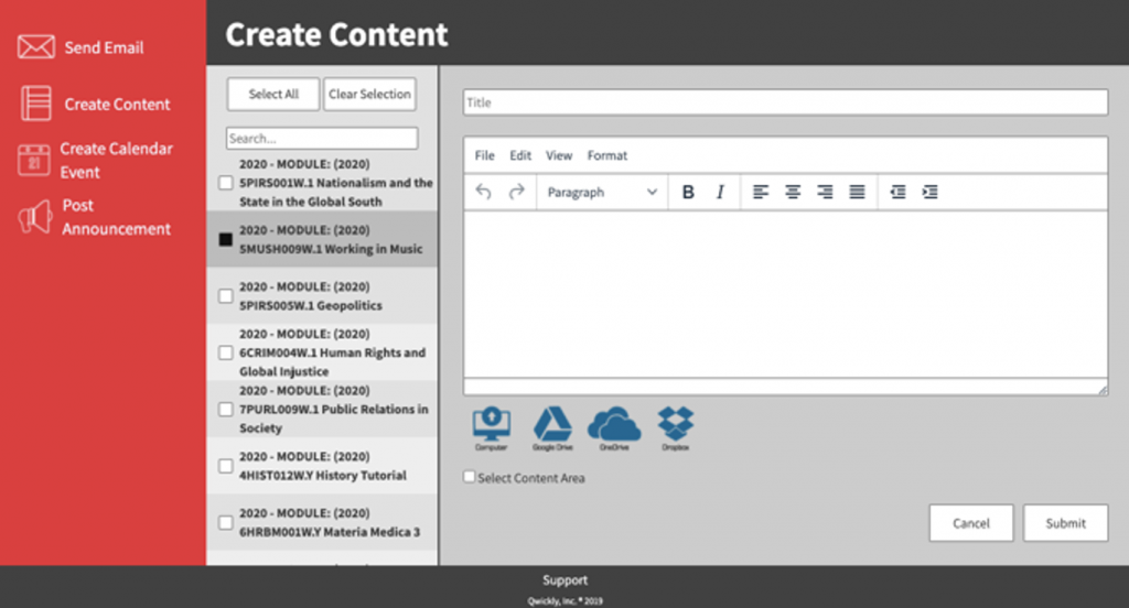 create content