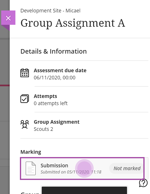 how to submit group assignment in blackboard