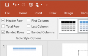 Table Style Options