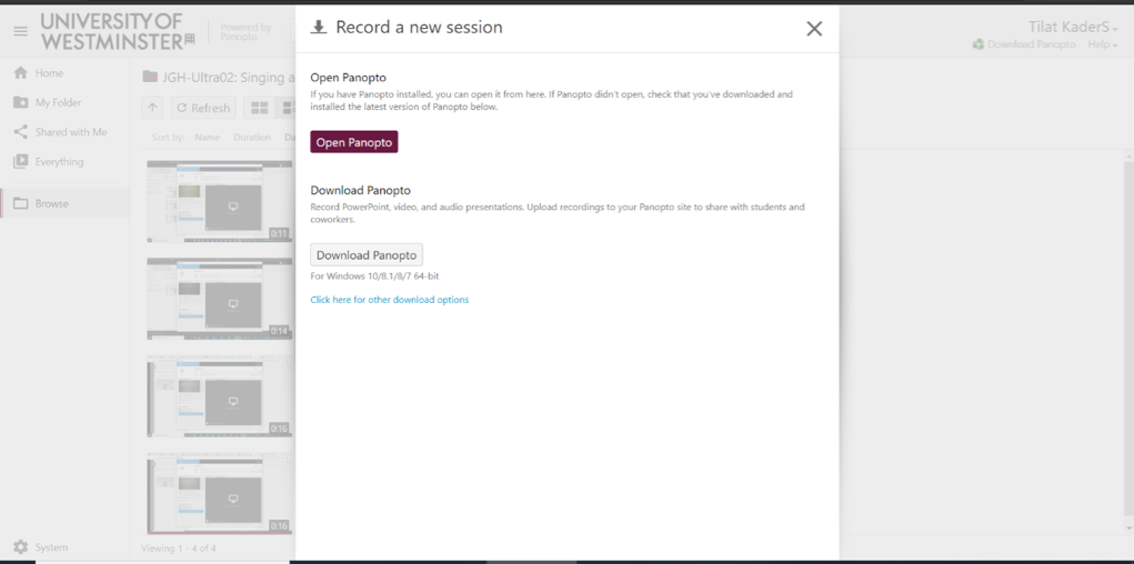Blackboard Help » Panopto Assignment Student Guide