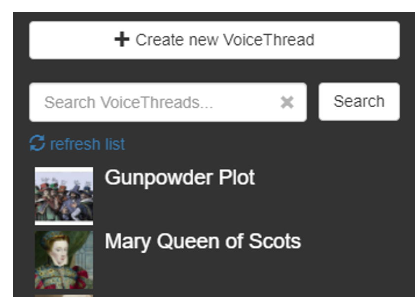 Create New Voice Thread