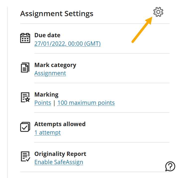access assignment settings