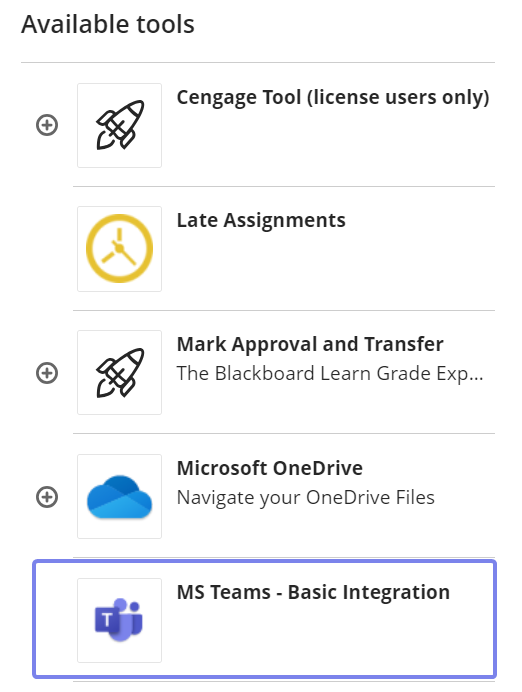 select ms teams basic integration