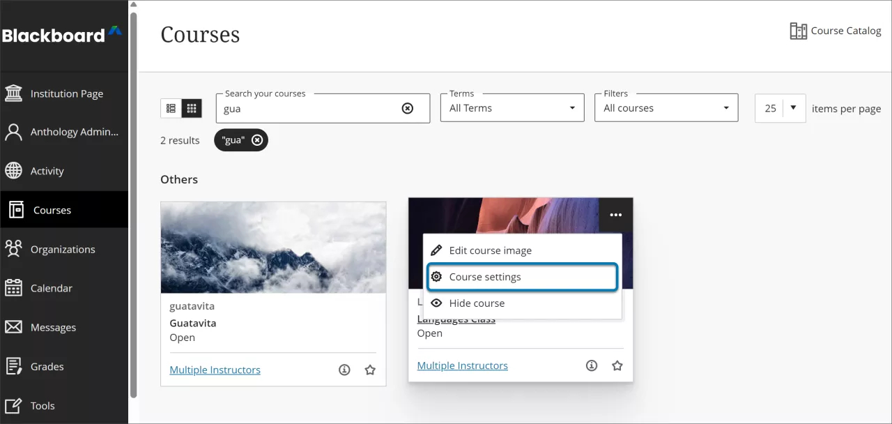 Course Access options in Course Settings 2