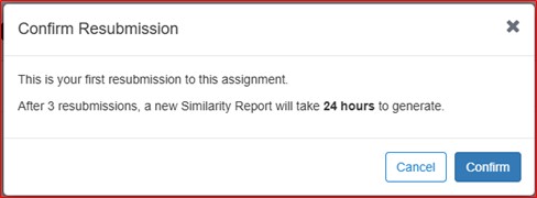 Turnitin - Confirmation Resubmission