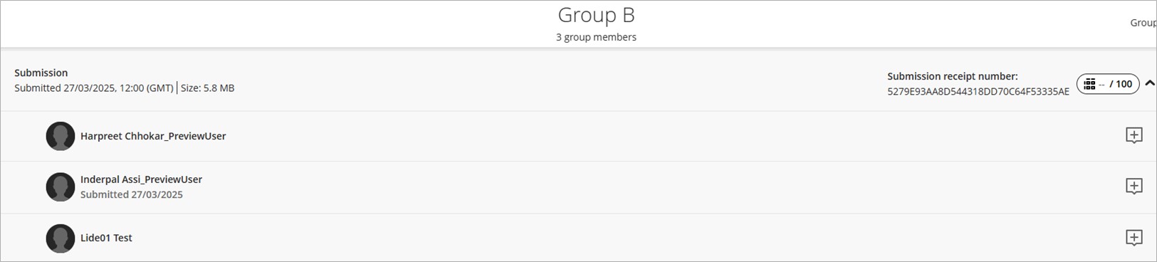 Marking BlackBoard Assignment - Group Assessment