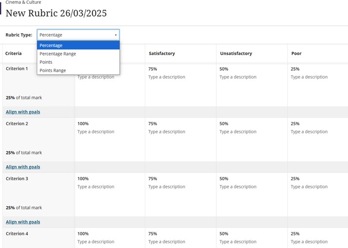 Create Rubric on Gradebook 3