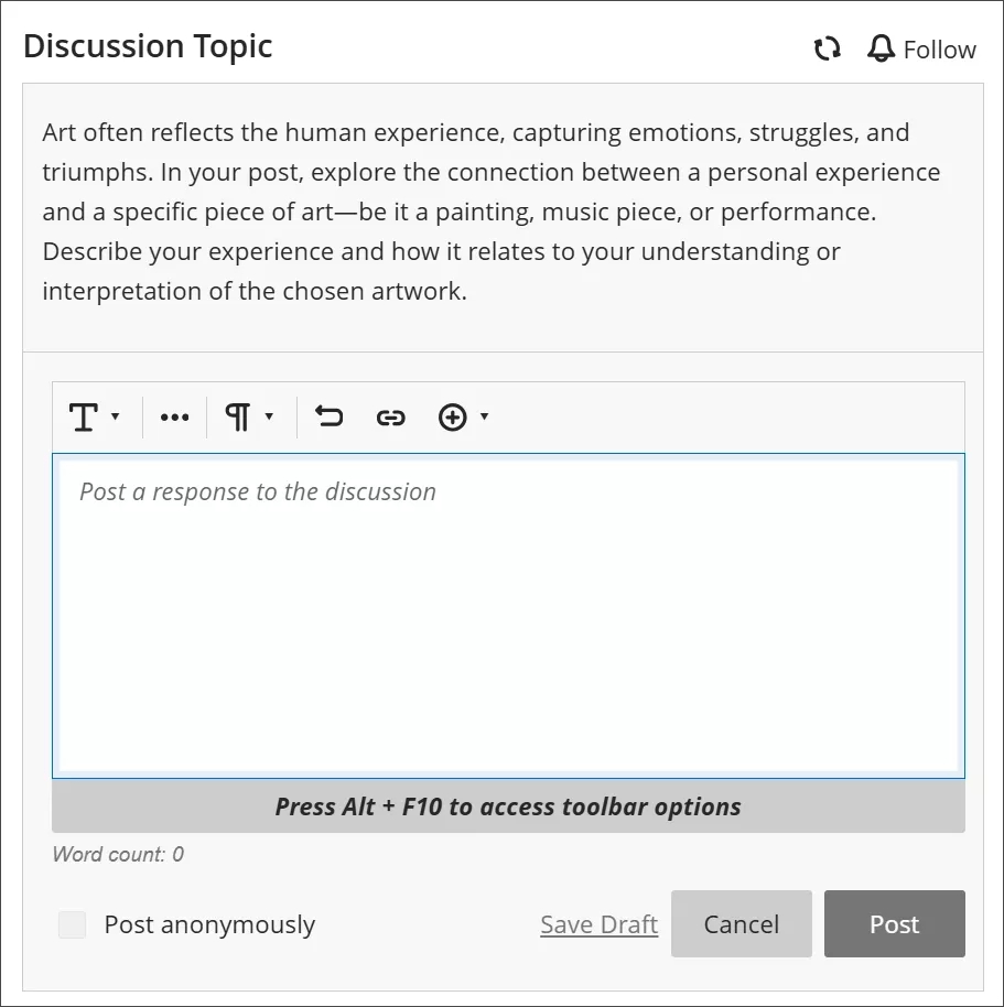 Enhancements to discussions 1