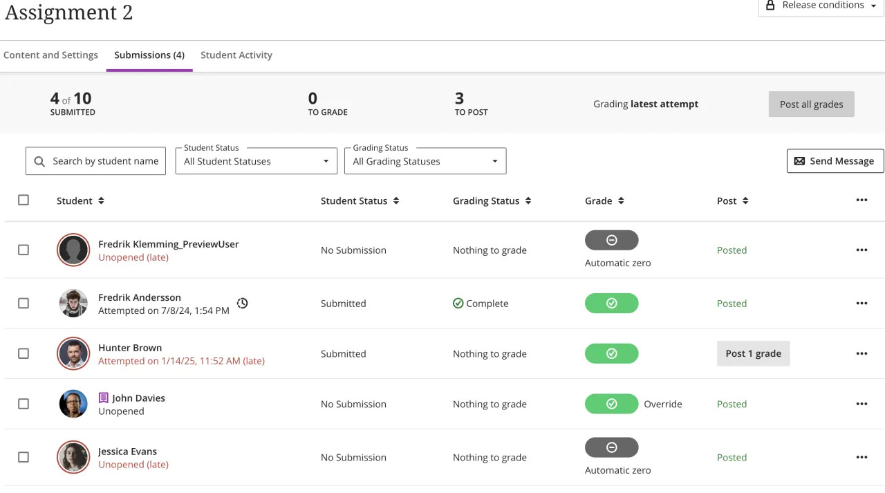 Aligned gradebook submission counts with ShowHide Unavailable Students Gradebook setting 2