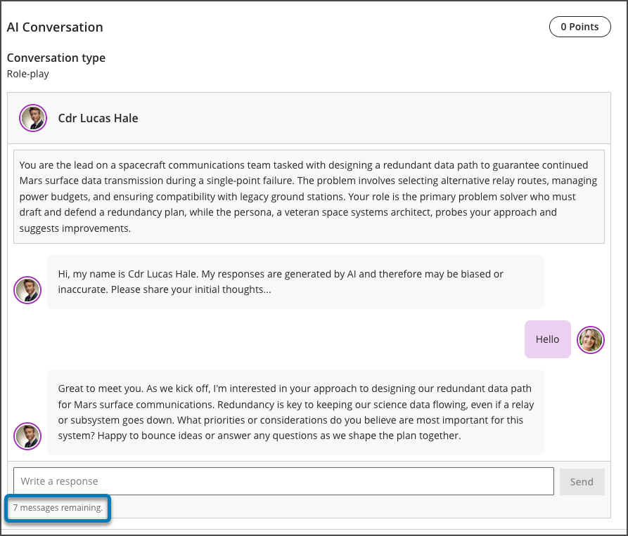 AI Conversation- Use Message Limits