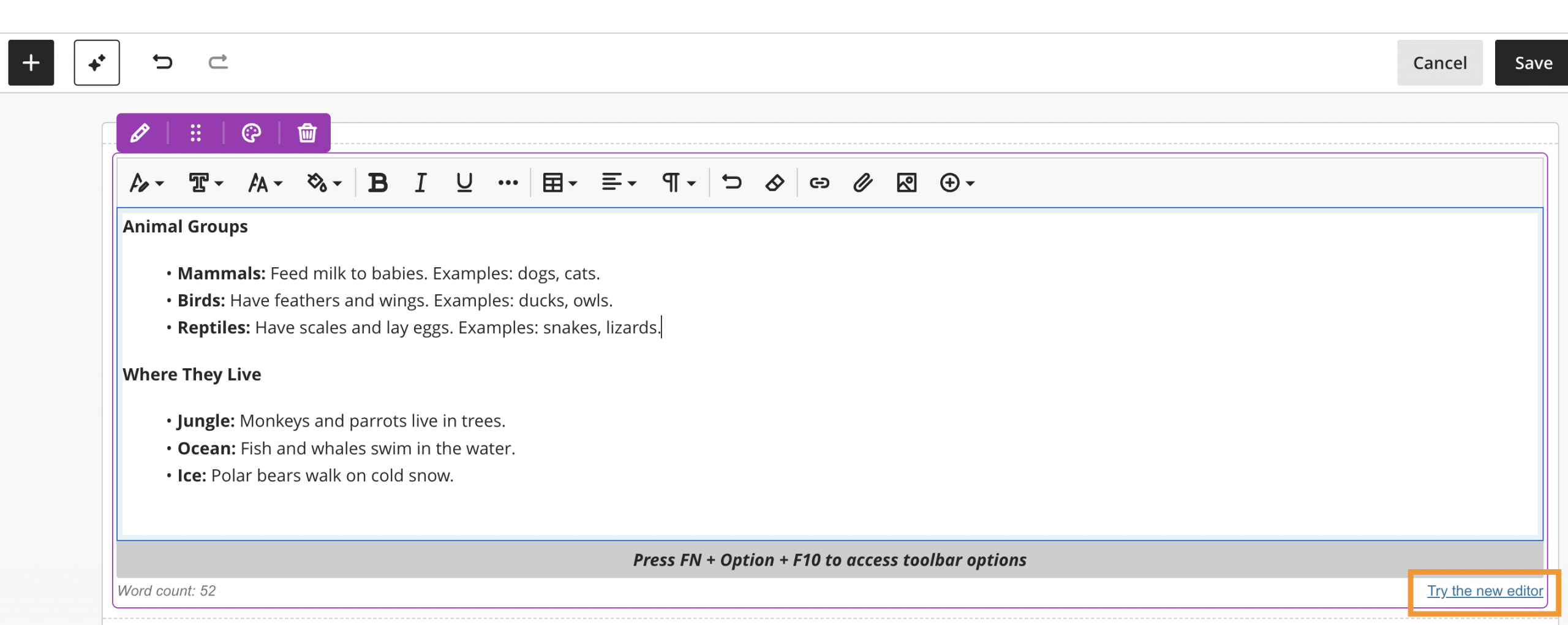 Figure 1: Create Assignment in Blackboard