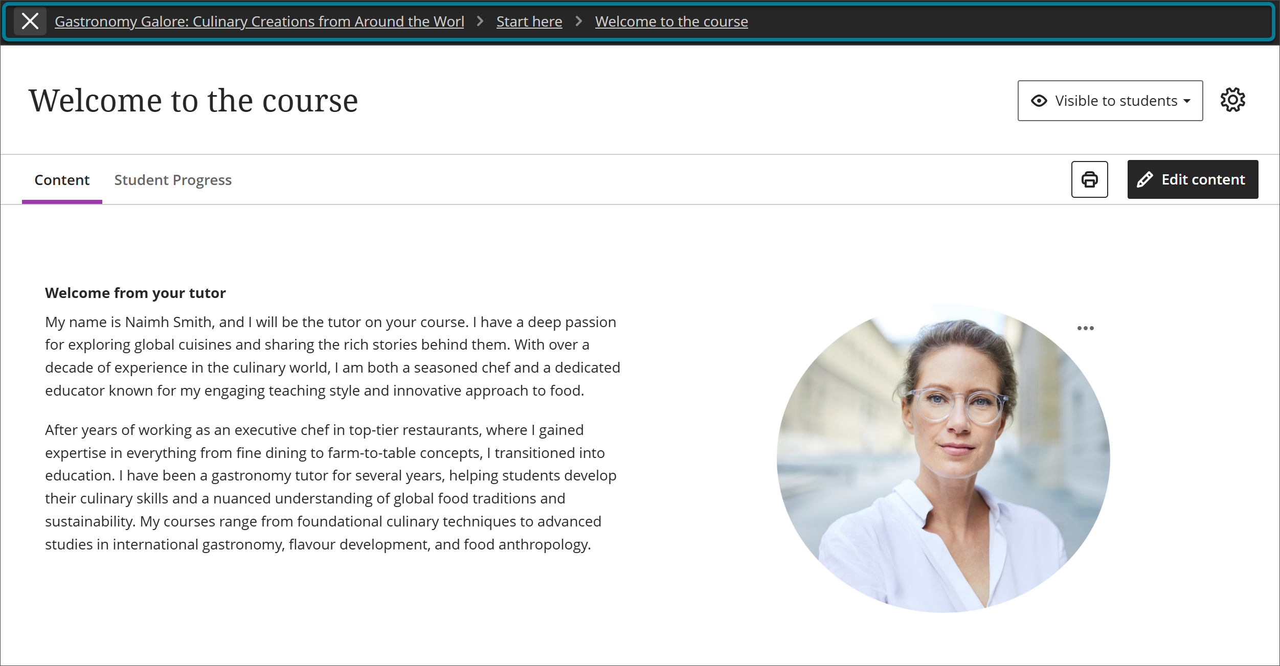 Navigate courses faster with an improved user interface 1