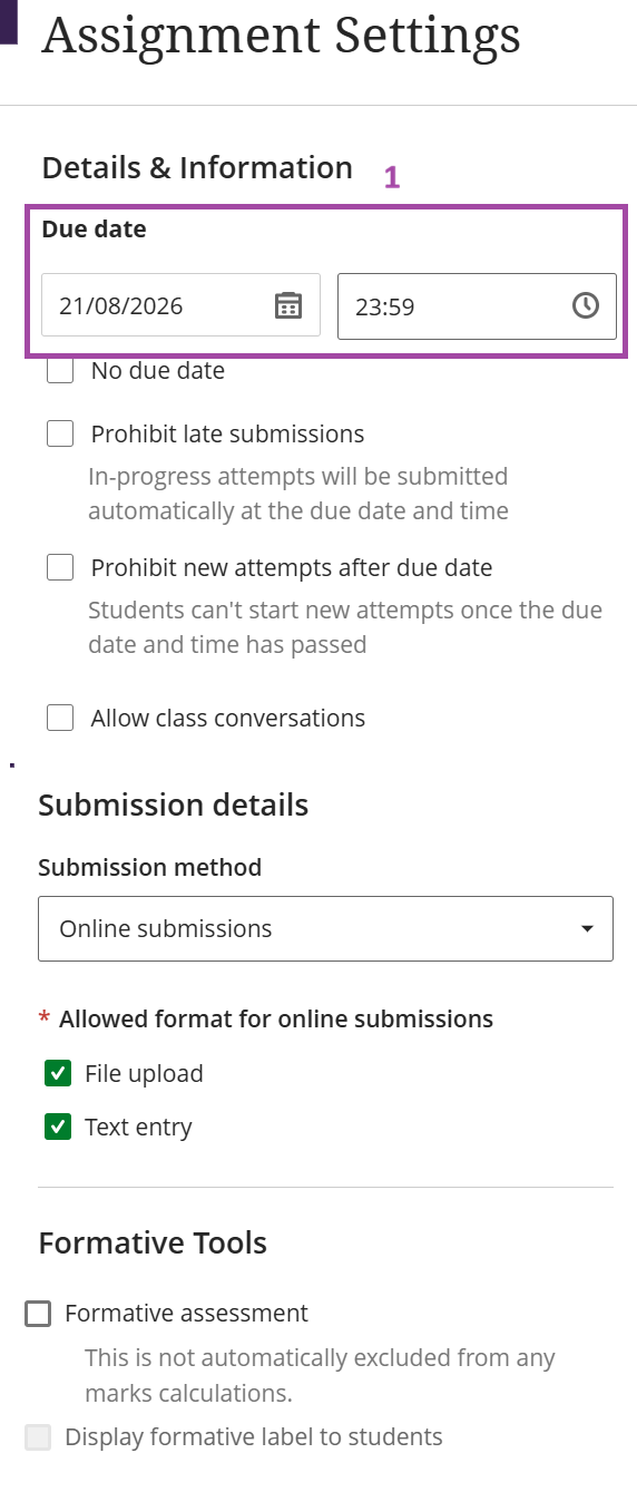 Blackboard Setting 1