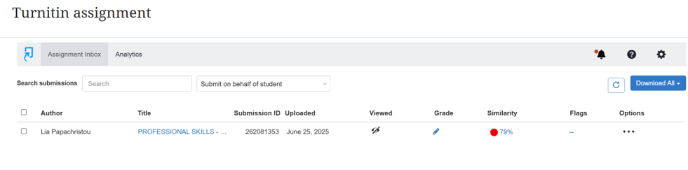 Download Turnitin Rubric Step 1