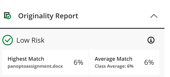 Example of Blackboard SafeAssign Originality Report
