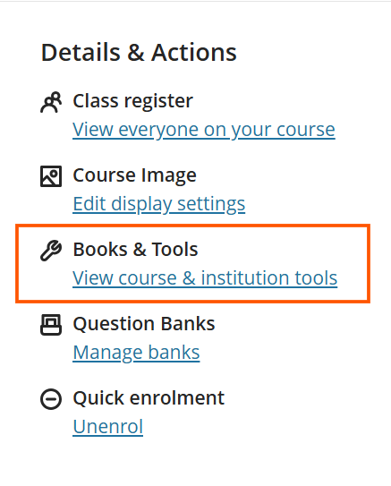 books and tools