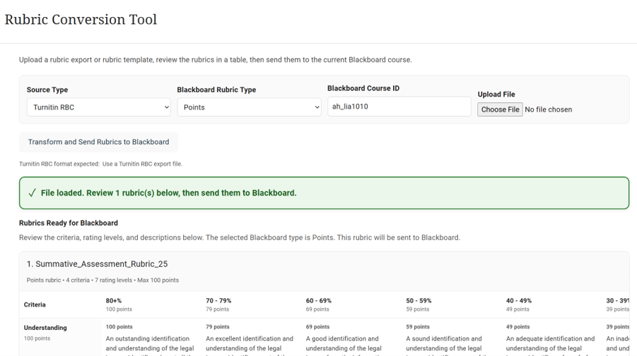 Upload Turnitin Rubric Step 5