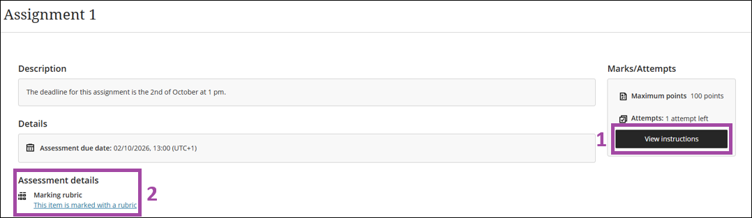 How to submit via Blackboard 2