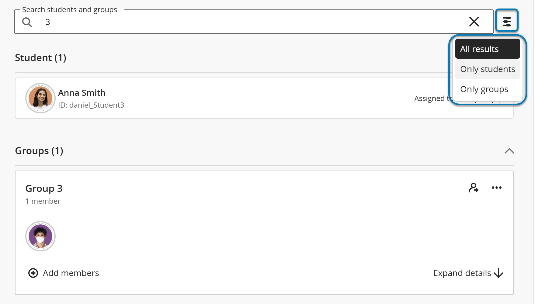 Expand group management search capabilities 3