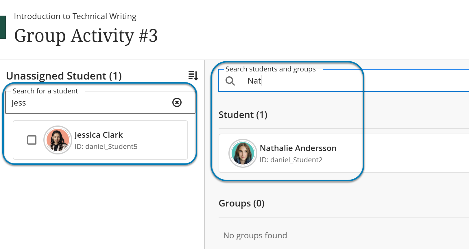 Expand group management search capabilities
