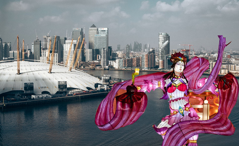 International Student Blogger - Canary wharf, Chinese Ribbon Dancer