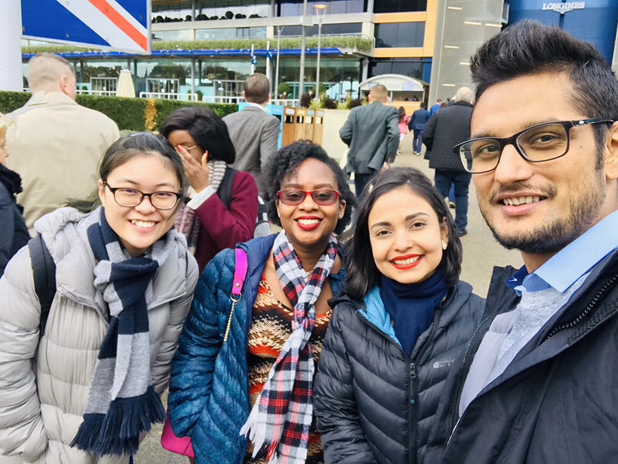 Experiencing Ascot for the first time - International Student Blogger, Rocio Celeste Mejia Avila - outside Ascot with friends