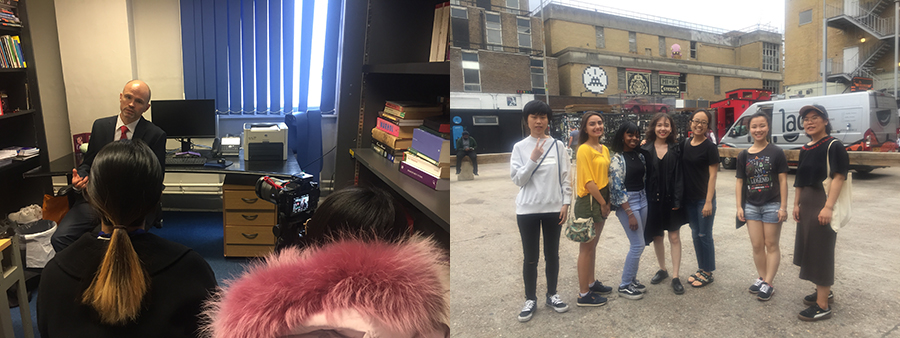 Work Experience Interview with international student, Doris - International Student Blogger - Filming and Doris with PSE students on East London Street Art Tour
