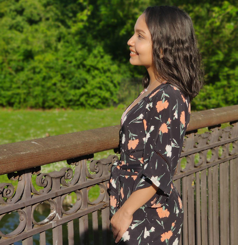 Mindfulness - Happiness Is a Choice_International Student Blogger, Celeste Mejia Avila_Celeste gazing out in the park