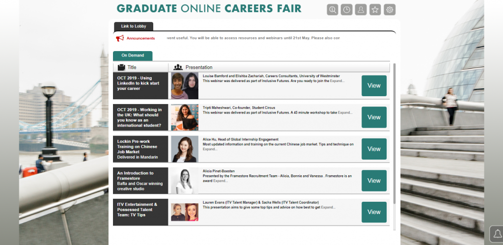 Graduate Online Careers Fair 2020_International Student Blogger, Mohammad Rahman_Webinar and videos