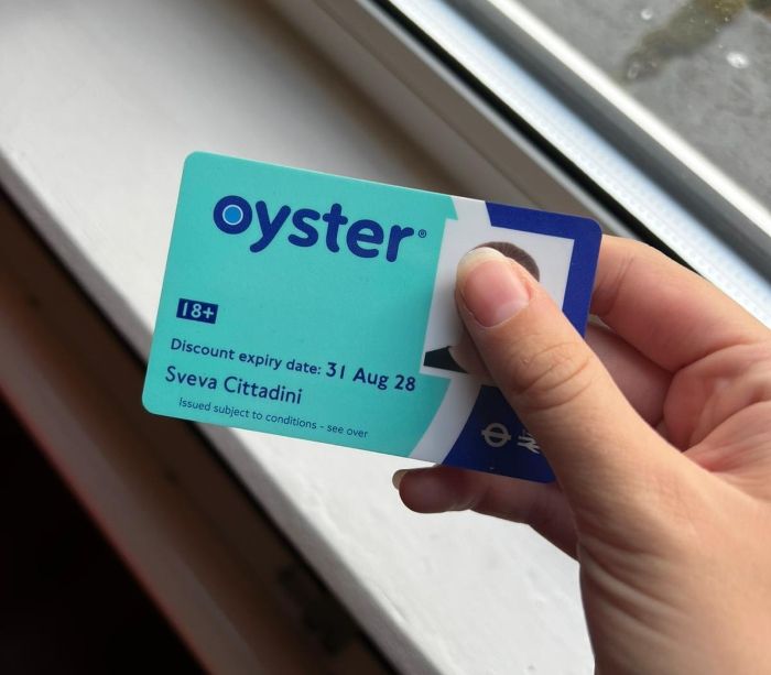 Managing the Cost of Living in London: My Tips as a Westminster Student-Oyster card with discount in hand-Sveva Cittadini
