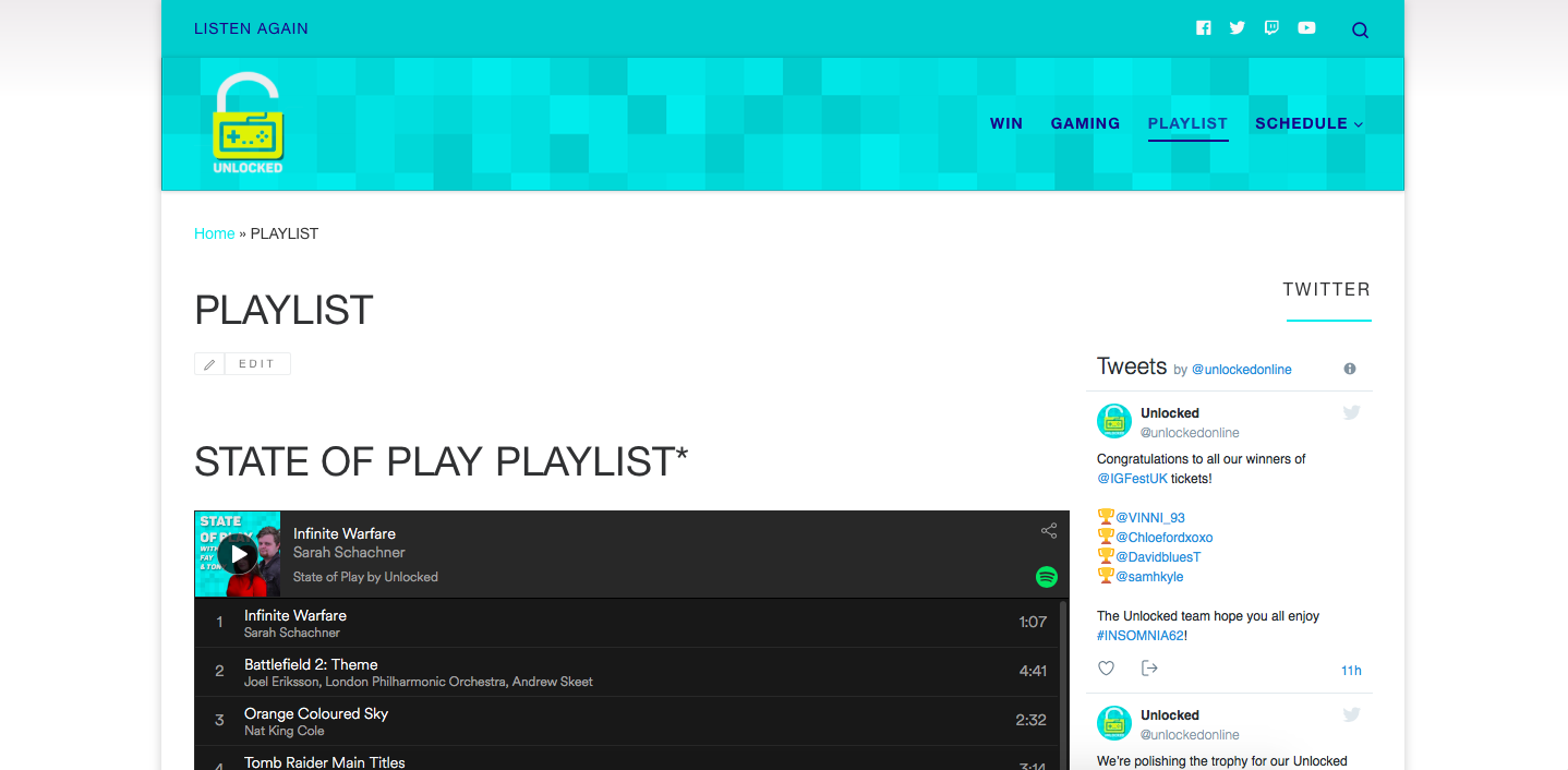 Playlist Page Example