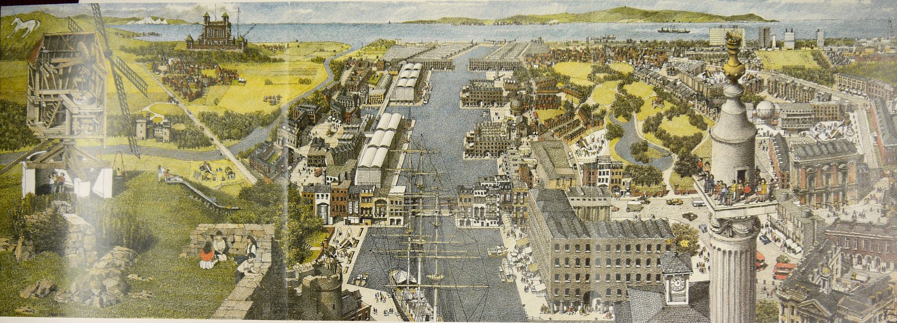 Panorama of a townscape