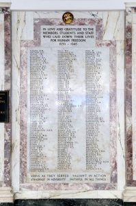 Photo of the World War Two memorial