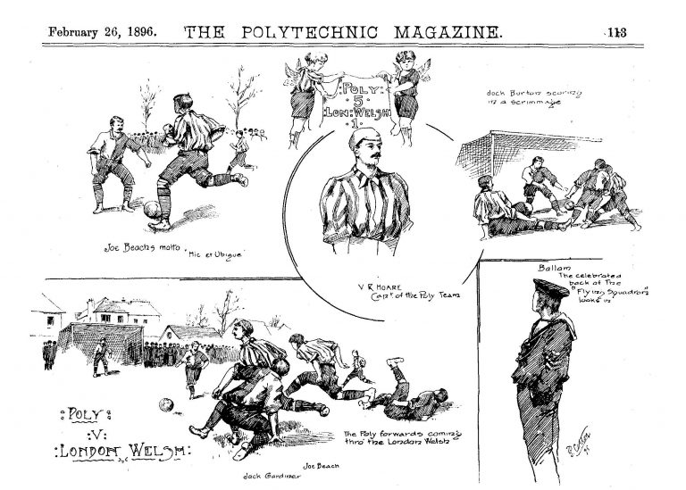 Cartoon of football match