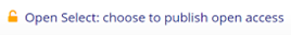 Open Select: Choose to publish open access.