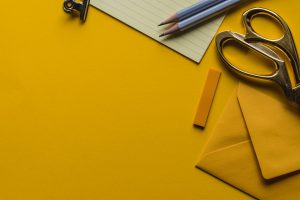 Yellow stationery