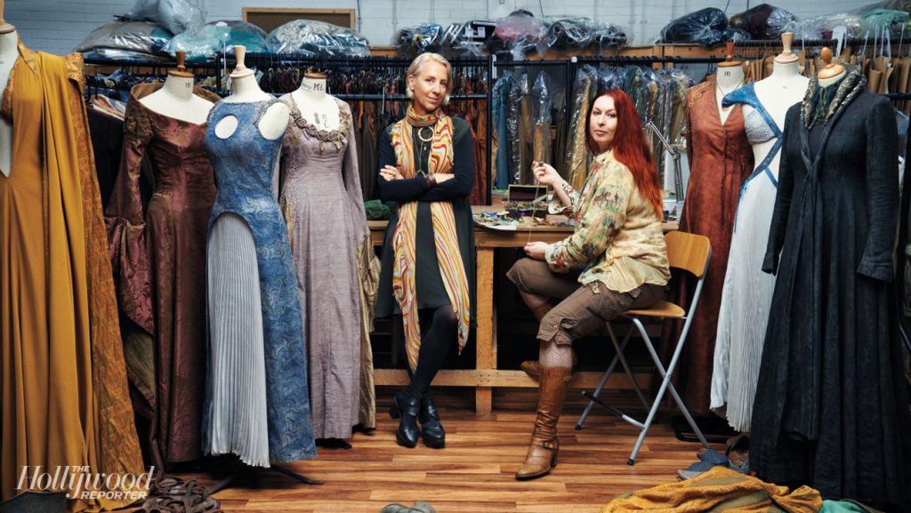Costume designer Michele Clapton and master embroiderer Michele Carraghe | Hollywood Reporter