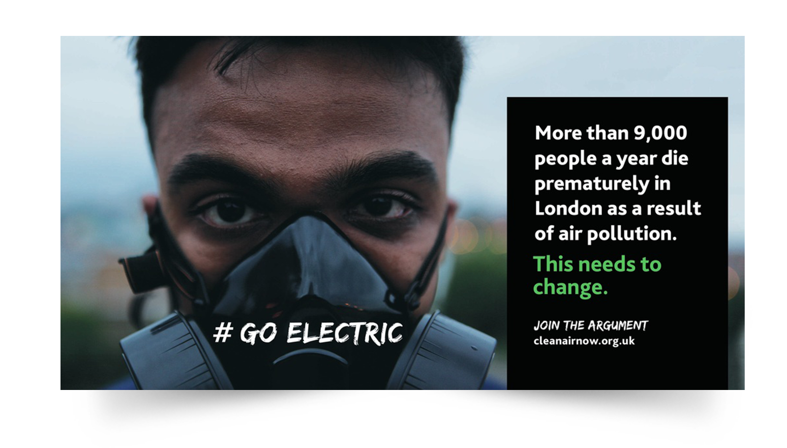 Pro- electric billboard from the campaign | (by www.cleanairnow.org.uk)
