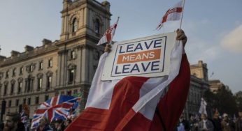 Trick or Treat: Pro-Brexit supporters shake up Westminster on Halloween
