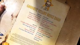 Backside of Elton John's Yellow Brick road vinyl