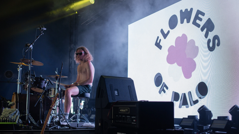 Josh Wood performing with Flowers of palo