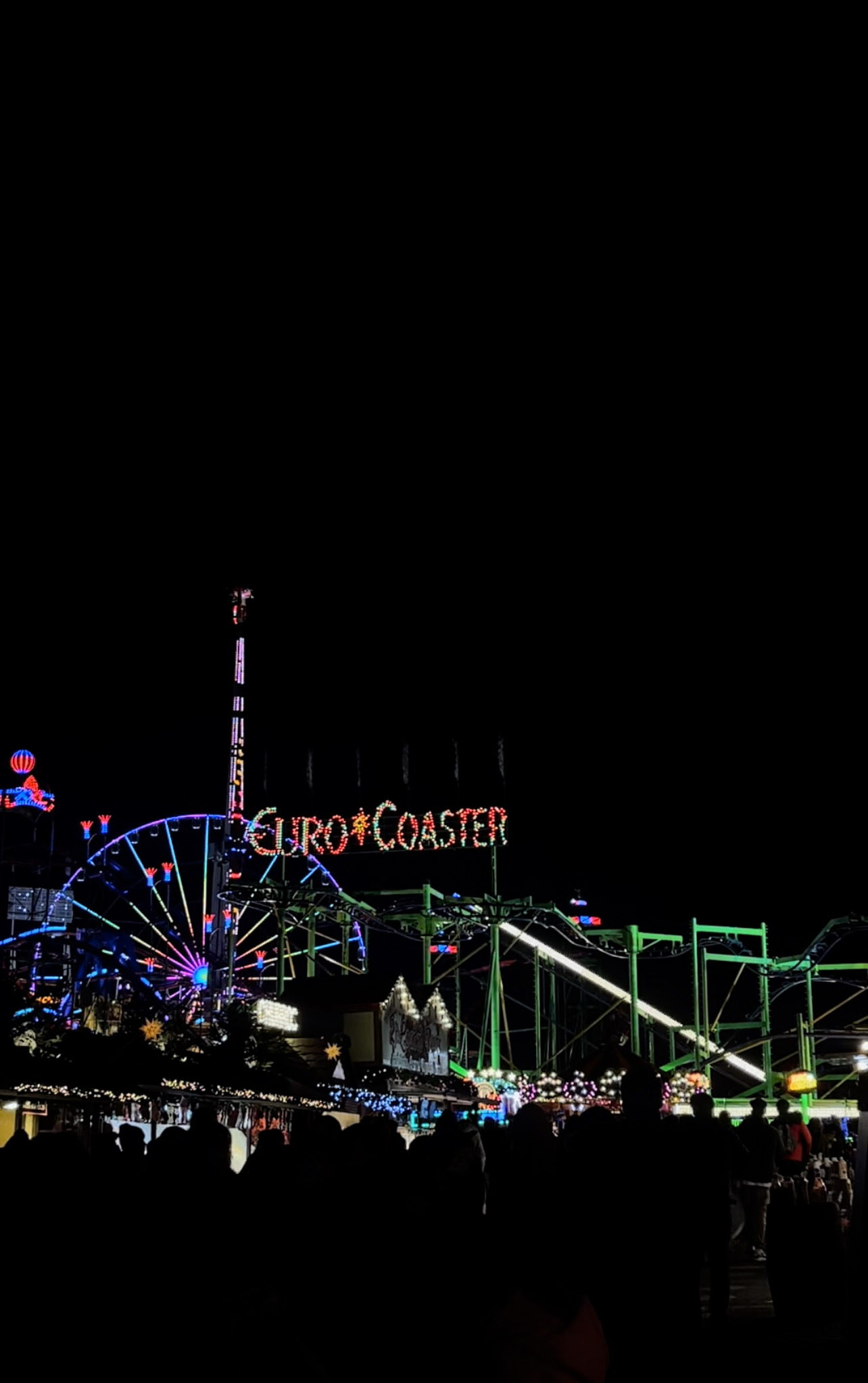 Winter Wonderland at night, illuminated